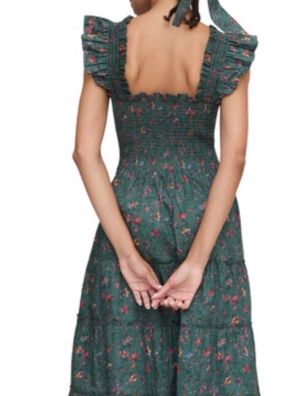 Hill House - Ellie Nap Dress in Fleur Chintz Green in XS - NWT - Picture 2 of 7